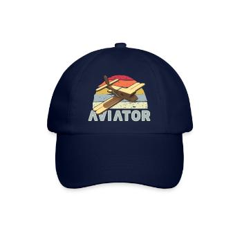 Clothespin aviator low wing aircraft - Baseball Cap - blue/blue - Front