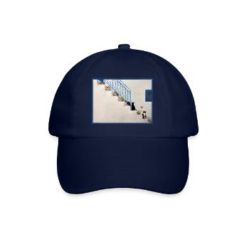 Lots of cats on white stairs in Greece - Baseball Cap - blue/blue - Front