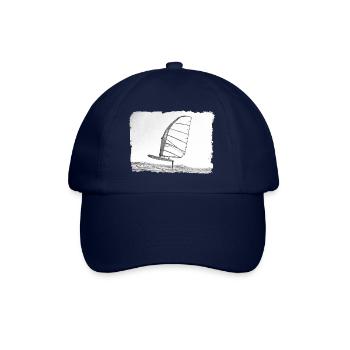 Windsurf Foil / Foiling Hand-Drawing Sketch - Baseball Cap - blue/blue - Front