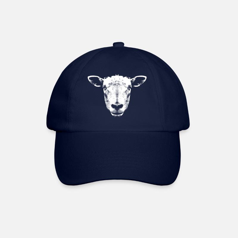 Schaf / Lamm / Kopf - Baseballkappe - Blau/Blau