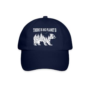 Es gibt keinen Planet B Geschenk Bärenschutz - Baseballkappe - Blau/Blau - Vorne