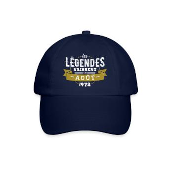 Les légendes naissent en août 1972 - Casquette classique - bleu/bleu - Devant