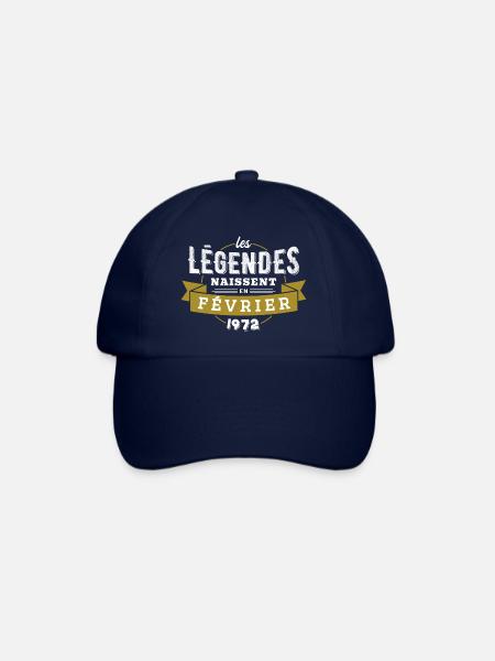 Les légendes naissent en février 1972 - Casquette classique - bleu/bleu