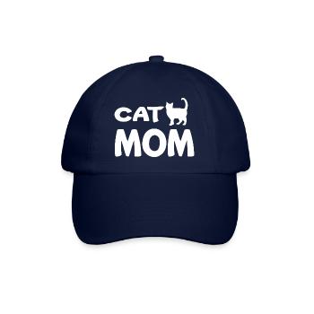 Cat Mom - Baseball Cap - blue/blue - Front