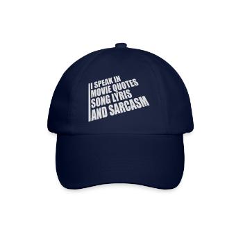 parler des paroles et du sarcasme - Casquette classique - bleu/bleu - Devant