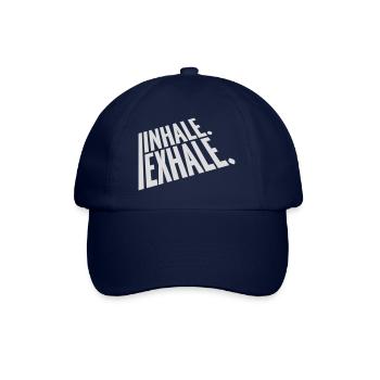inhale exhale yoga Zitat - Baseballkappe - Blau/Blau - Vorne