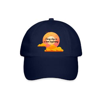 Un nouveau jour se lève- inspirant-soleil levant - Casquette classique - bleu/bleu - Devant