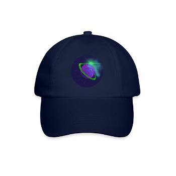 Futuristic space motif with glowing earth - Baseball Cap - blue/blue - Front