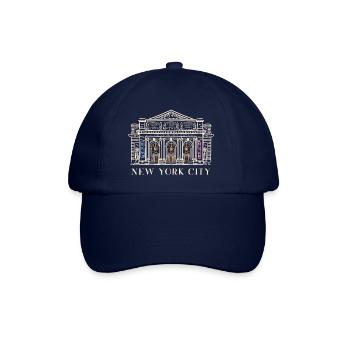 New York, Manhattan Midtown Library, États-Unis - Casquette classique - bleu/bleu - Devant