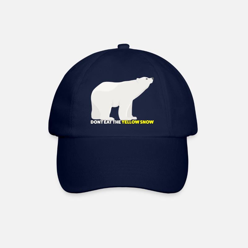 Eisbär - Iss nicht den gelben Schnee - Baseballkappe - Blau/Blau