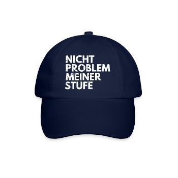 Nicht Problem meiner Stufe - lustiger Spruch - Baseballkappe - Blau/Blau - Vorne