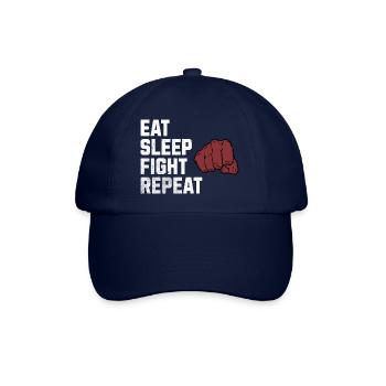 Manger, dormir, se battre, répéter : la vie d’un guerrier - Casquette classique - bleu/bleu - Devant