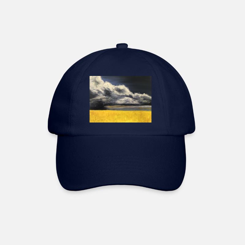 Rabsfeld vor Gewitterwolken - Baseballkappe - Blau/Blau