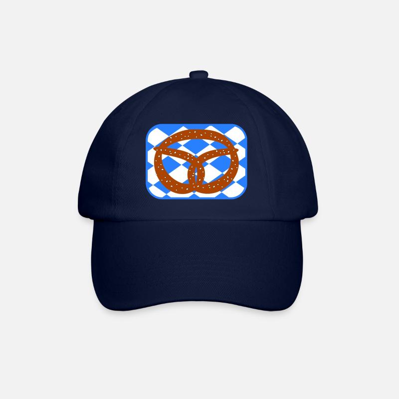 Bayrische Brezen - Baseballkappe - Blau/Blau