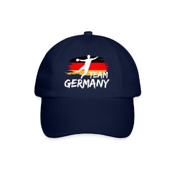 Handball Team Deutschland Flagge Handballer Ball - Baseballkappe - Blau/Blau - Vorne