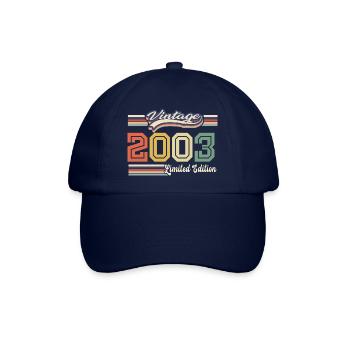Geburtstagsgeschenk 2003 Fantastisch seit 2003 - Baseballkappe - Blau/Blau - Vorne