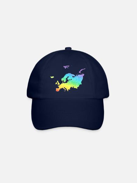 Europa bunt - Baseballkappe - Blau/Blau