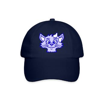 Cute Girl Cat Pretty Bow Woman Female - Baseball Cap - blue/blue - Front