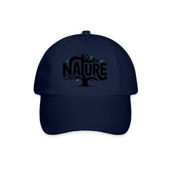 Natur - Cooles natürliches Logo - Baseballkappe - Blau/Blau - Vorne