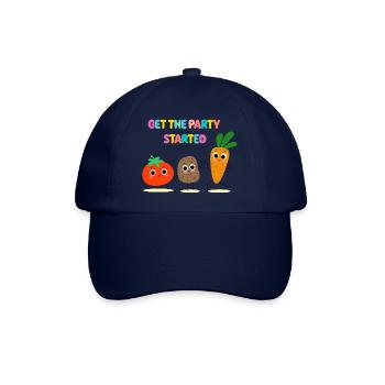 Veggie Party - Gemüseparty - Geschenkidee - Baseballkappe - Blau/Blau - Vorne