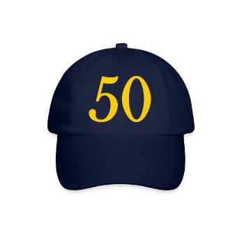 50. 50 JAHRE. 50-JÄHRIGES JUBILÄUM. 50-JÄHRIGES JUBILÄUM. - Baseballkappe - Blau/Blau - Vorne