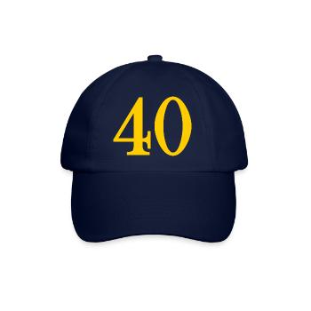 40. 40 ANS. 40e ANNIVERSAIRE. ANNIVERSAIRE 40 ANS. - Casquette classique - bleu/bleu - Devant