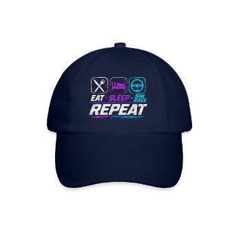 Eat sleep sim race repeat for sim racing fans - Baseball Cap - blue/blue - Front