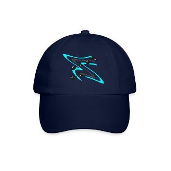 Musiknoten auf farbigem Hintergrund - Baseballkappe - Blau/Blau - Vorne