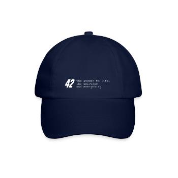 The Answer is 42: For all science fiction fans - Baseball Cap - blue/blue - Front