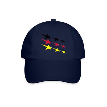 Deutschland Sterne - Baseballkappe - Blau/Blau - Vorne