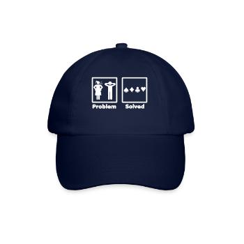 problem solved poker pokern - Baseball Cap - blue/blue - Front