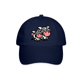 cow_family_dad_and_girl_3c - Casquette classique - bleu/bleu - Devant