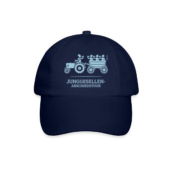 Junggesellen-Abschiedstour Mit Trecker (JGA / B) - Baseballkappe - Blau/Blau - Vorne
