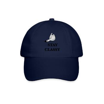 stay classy Katze Geschenkidee Geschenk - Baseballkappe - Blau/Blau - Vorne