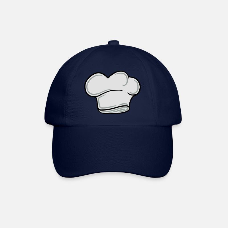 Chefkoch Lustig Smiley Mustache Bart - Baseballkappe - Blau/Blau