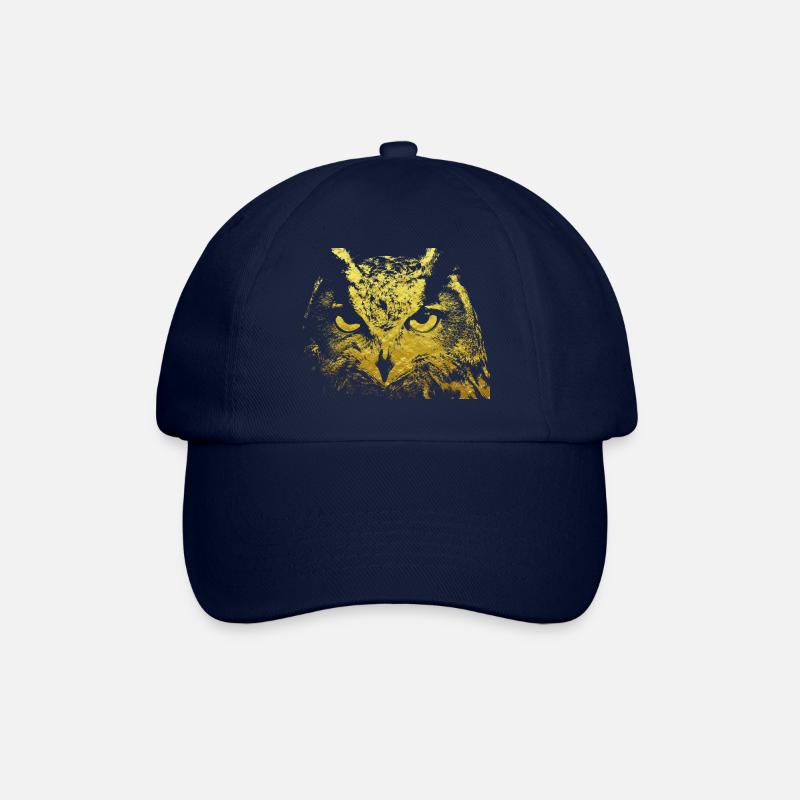Eule - Baseballkappe - Blau/Blau