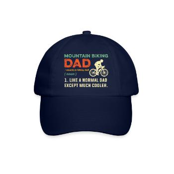 Mountain Biking Dad T Shirt Retro Mountain Biker D - Baseball Cap - blue/blue - Front