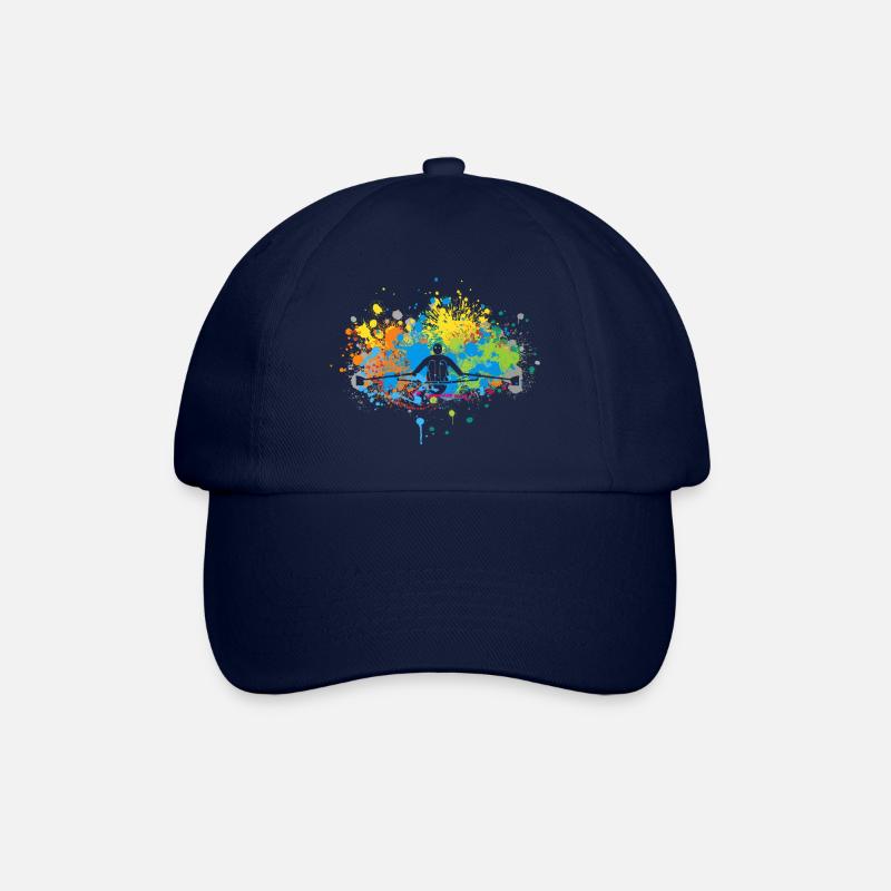 Farbkleckse Rudern - Baseballkappe - Blau/Blau