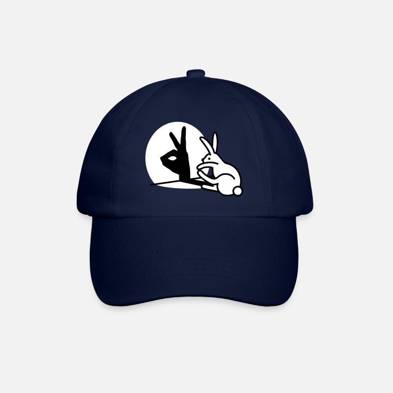 Drôle lapin main ombre projection lapin - Casquette classique - bleu/bleu