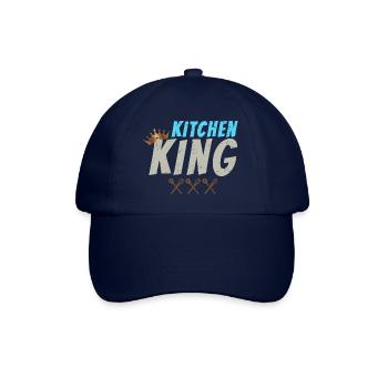 Kitchen King pour les chefs vintage et les cuisiniers amateurs - Casquette classique - bleu/bleu - Devant