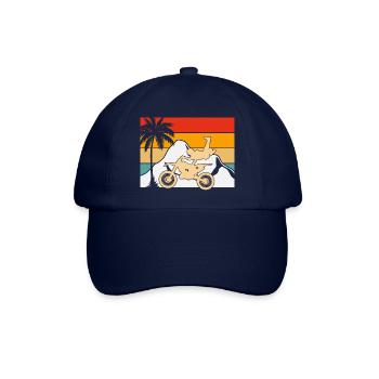 Dirt Bike Rider Retro Sunset - Baseball Cap - blue/blue - Front