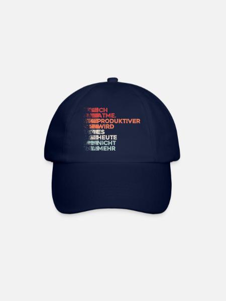 Ich Atme Produktiver Wird Es Nicht Mehr lustiger - Baseballkappe - Blau/Blau