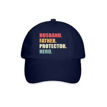 Husband, Father, Protector, Hero - Baseball Cap - blue/blue - Front