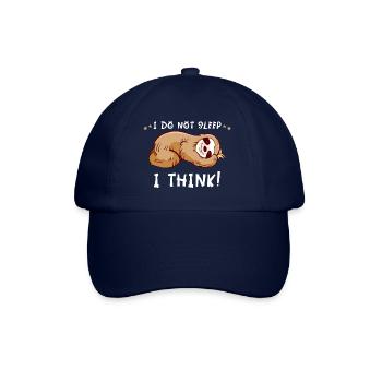 Faultier Spruch Schlafe Nicht Denke Faul schlafen - Baseballkappe - Blau/Blau - Vorne