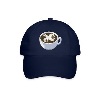 Cappuccino with dove of peace - Baseball Cap - blue/blue - Front