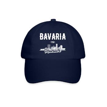 München Skyline Bayern Geschenk - Baseballkappe - Blau/Blau - Vorne