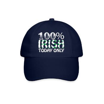 100% Irish today only - Baseballkappe - Blau/Blau - Vorne