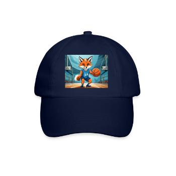Niedlicher kleiner Teufel Fuchs Alltag – Kekse - Baseballkappe - Blau/Blau - Vorne