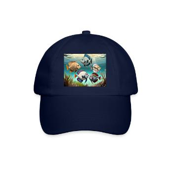 Five Little Fish (in german Fünf kleine Fische) - Baseball Cap - blue/blue - Front