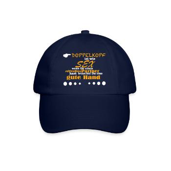 Doppelkopf ist wie Sex - Baseballkappe - Blau/Blau - Vorne